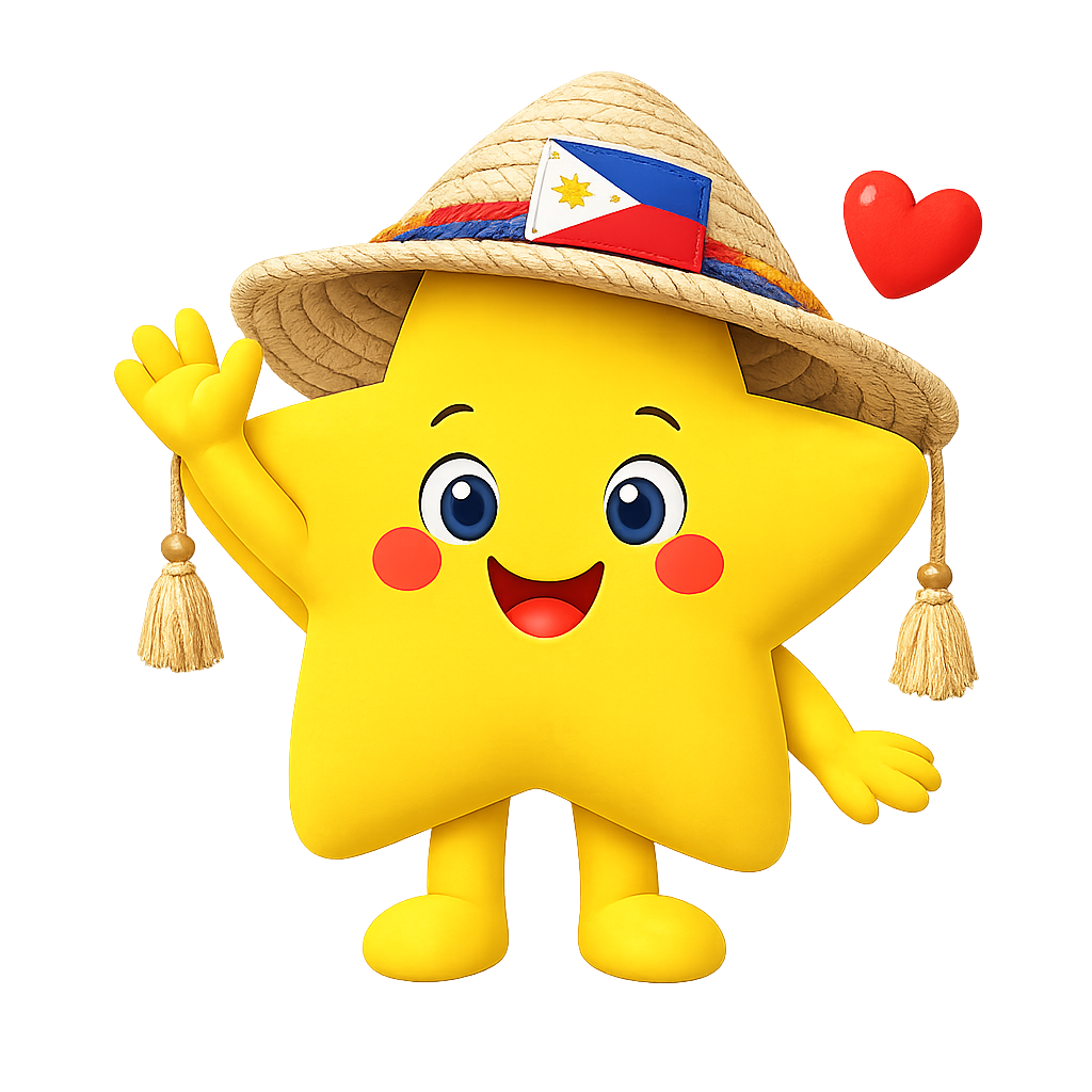 A cheerful star mascot
