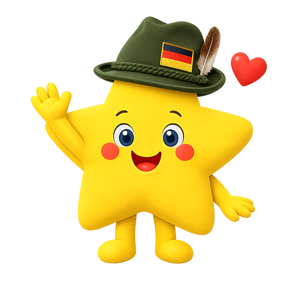 A cheerful star mascot