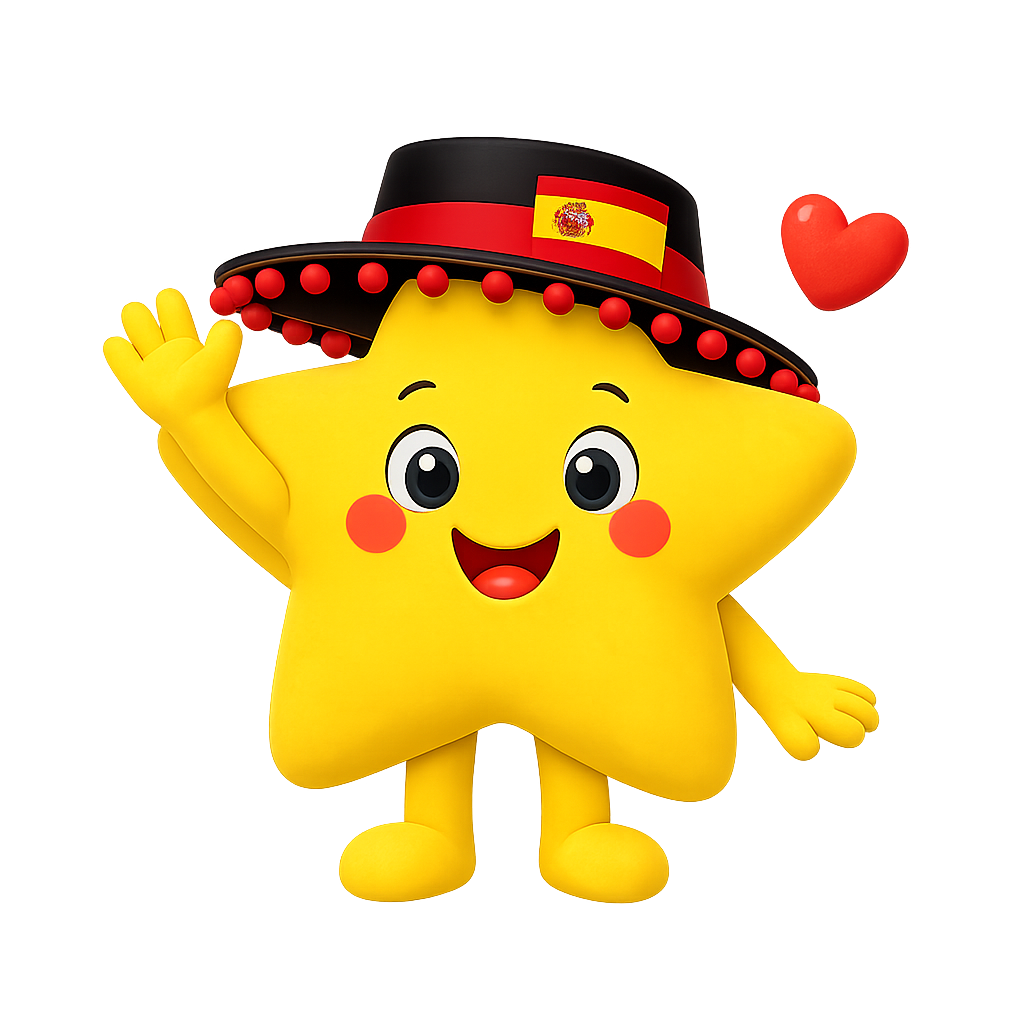 A cheerful star mascot